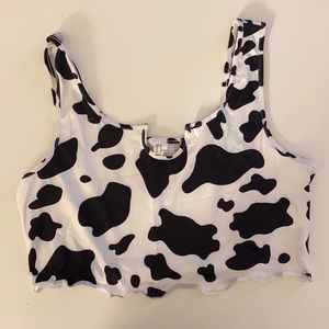 cow print crop top